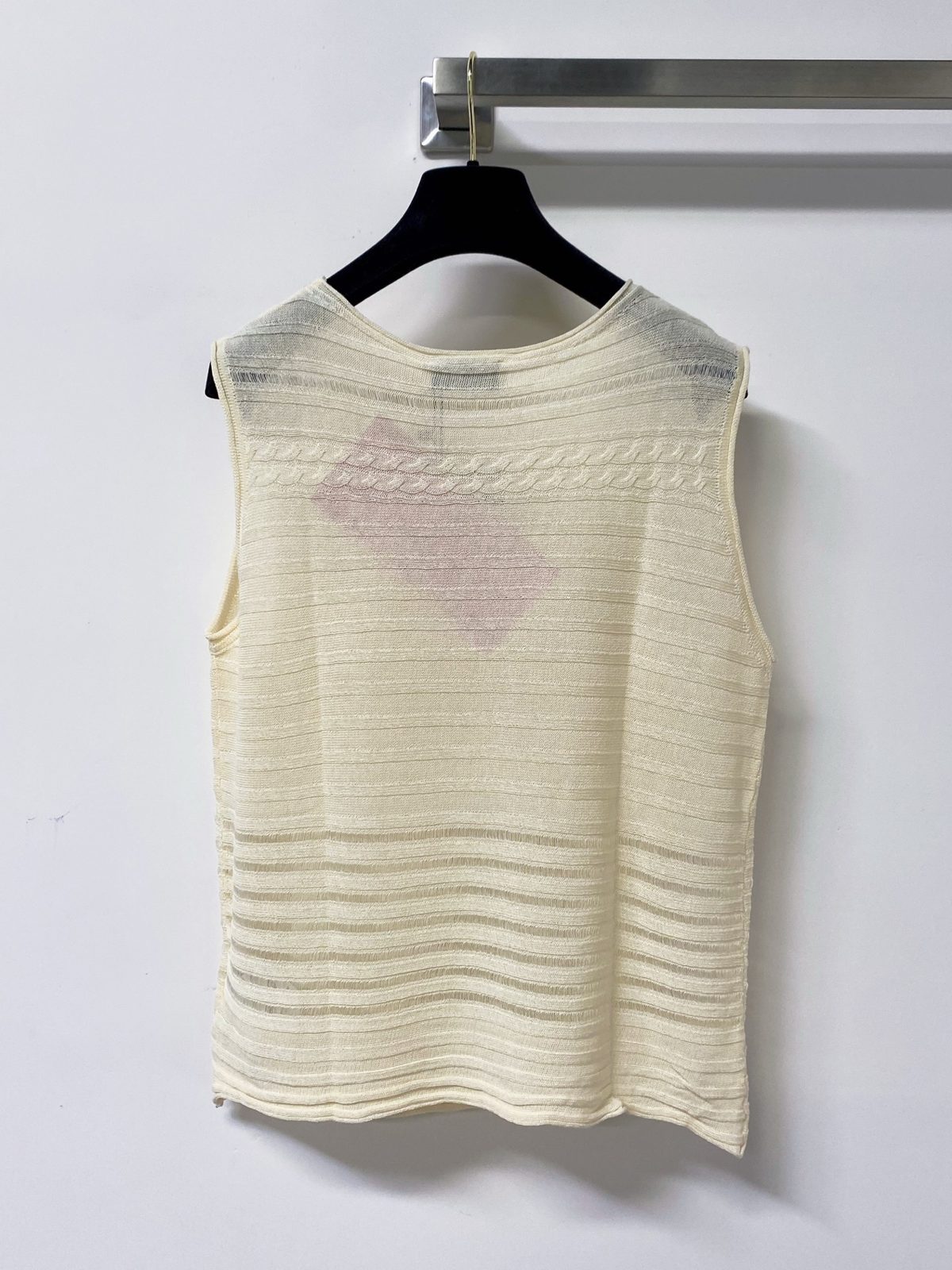 Miu Miu Striped Wool Knit Tank Top