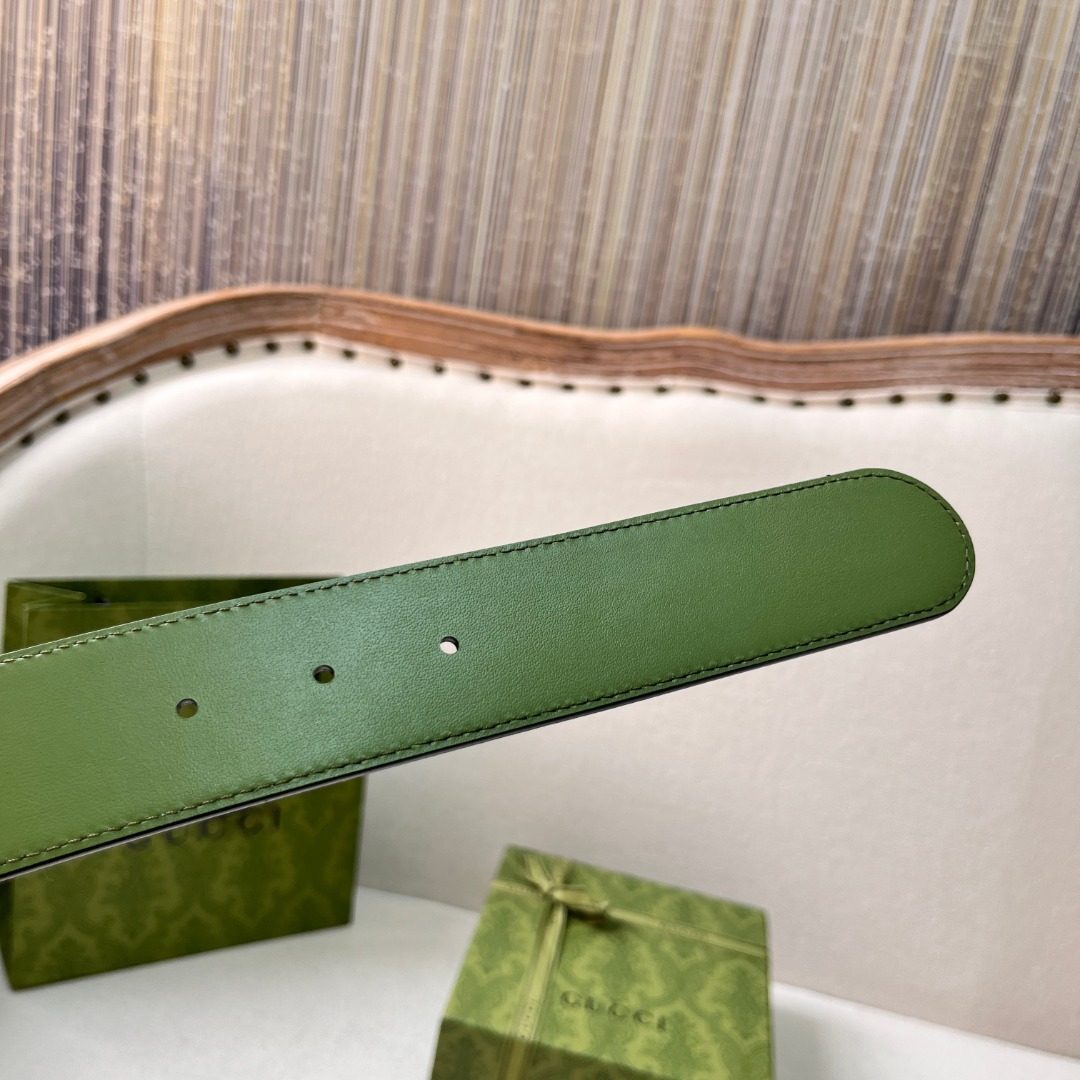 Gucci GG Marmont Leather Belt Green
