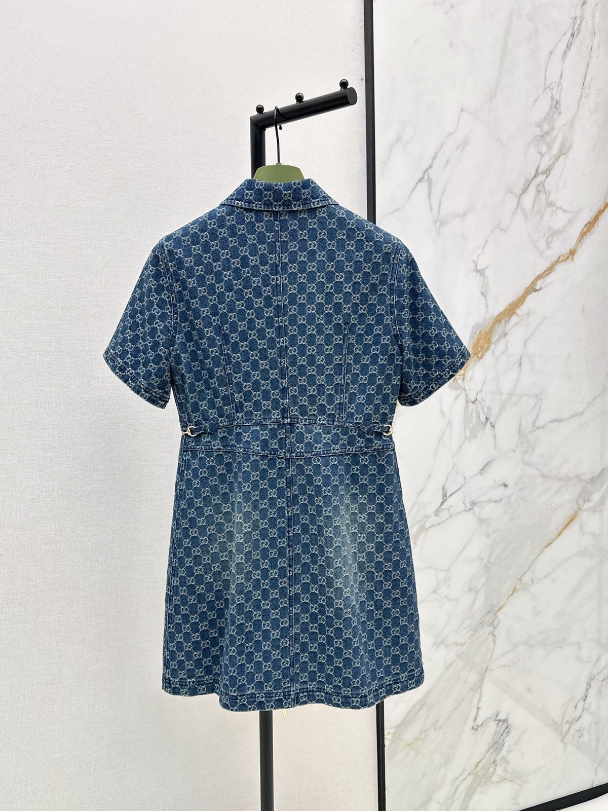 Gucci GG Monogram Denim Shirt Dress
