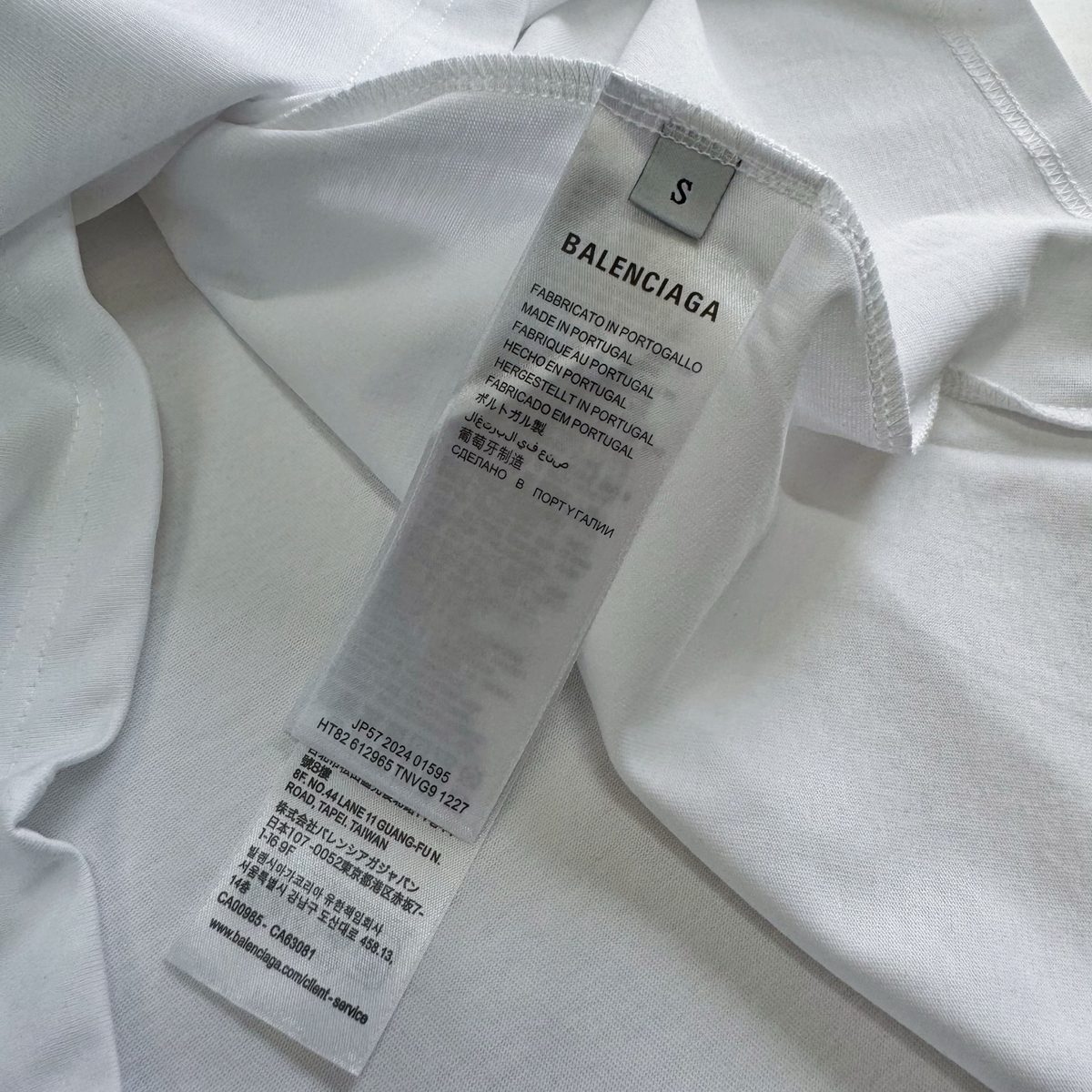 Balenciaga White Crewneck T-Shirt