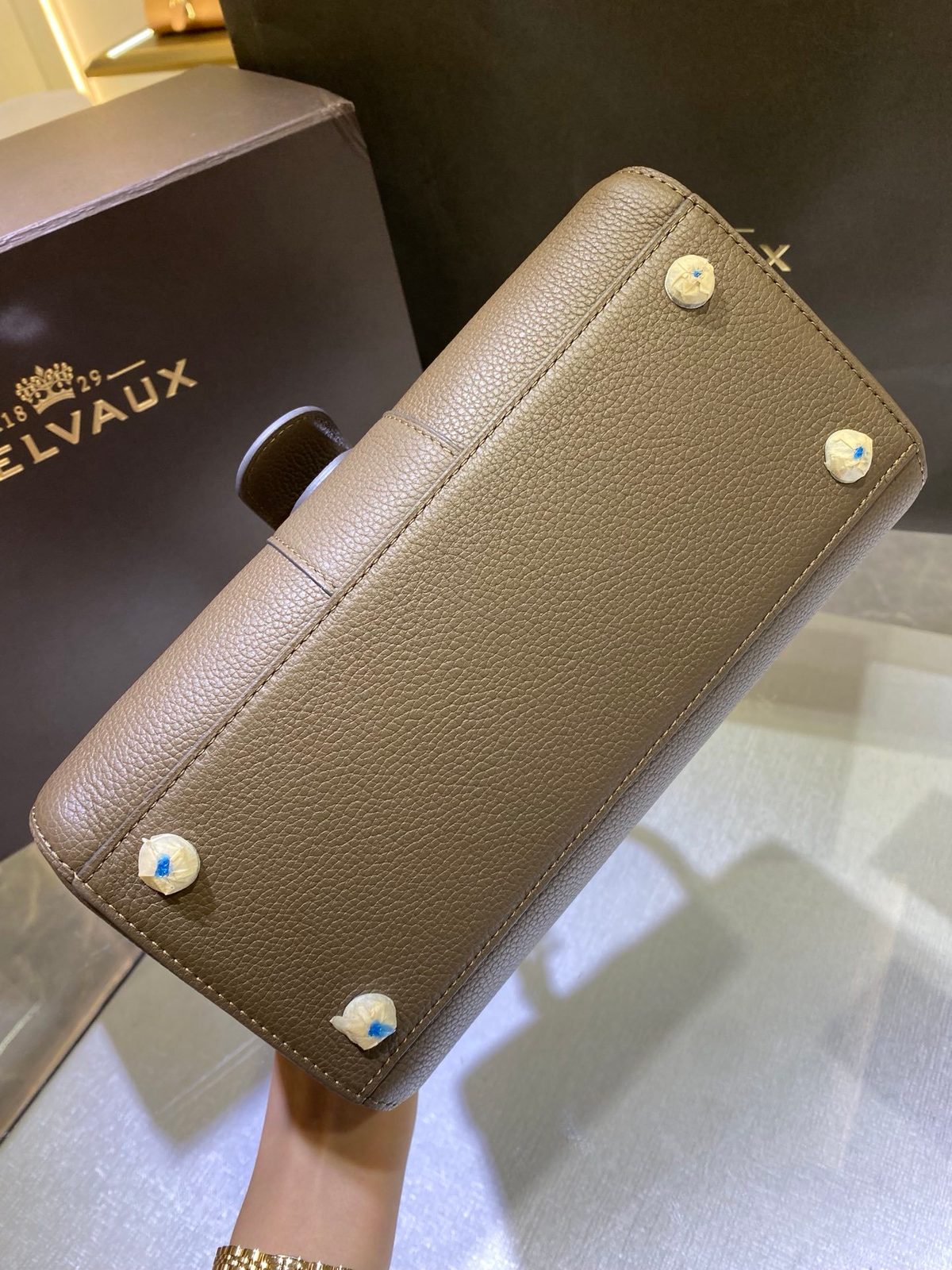 Delvaux Brillant Leather Top Handle Bag