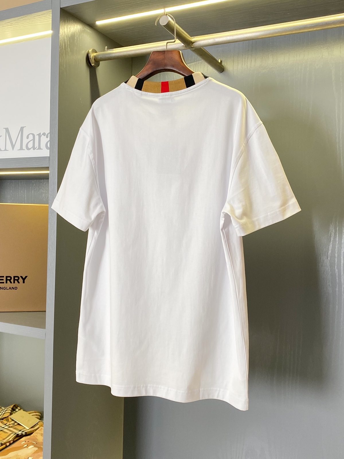 Burberry Striped Collar T-Shirt Dress