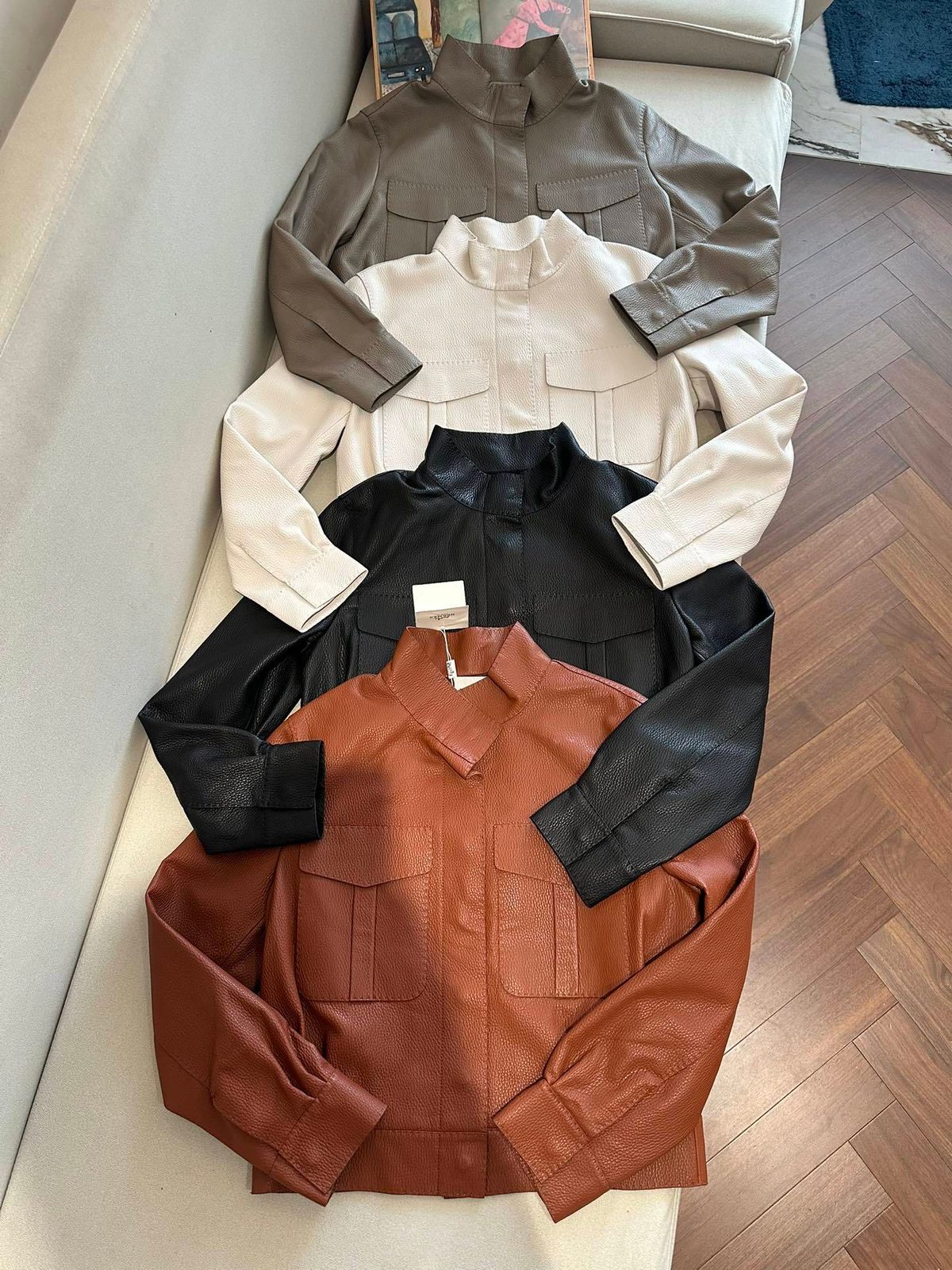Hermès Textured Leather Utility Jacket
