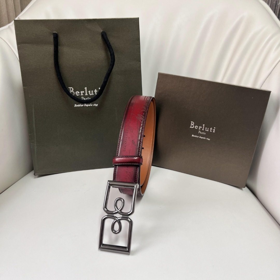 Berluti Reversible Leather Belt