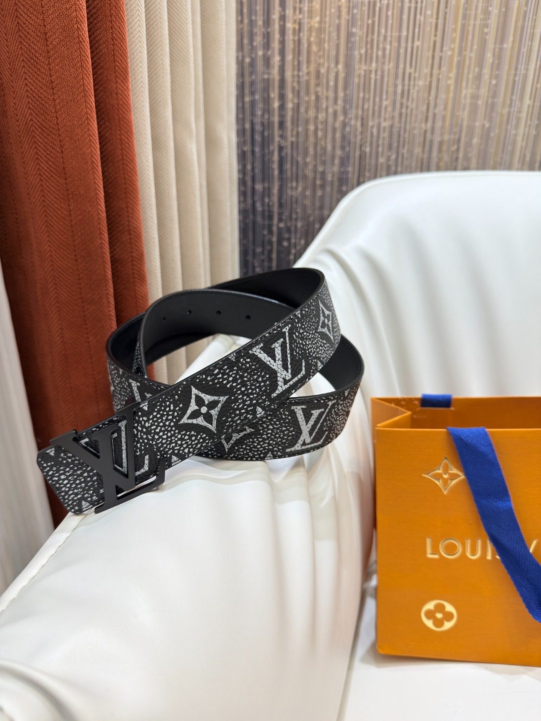 Louis Vuitton Monogram Canvas Leather Belt