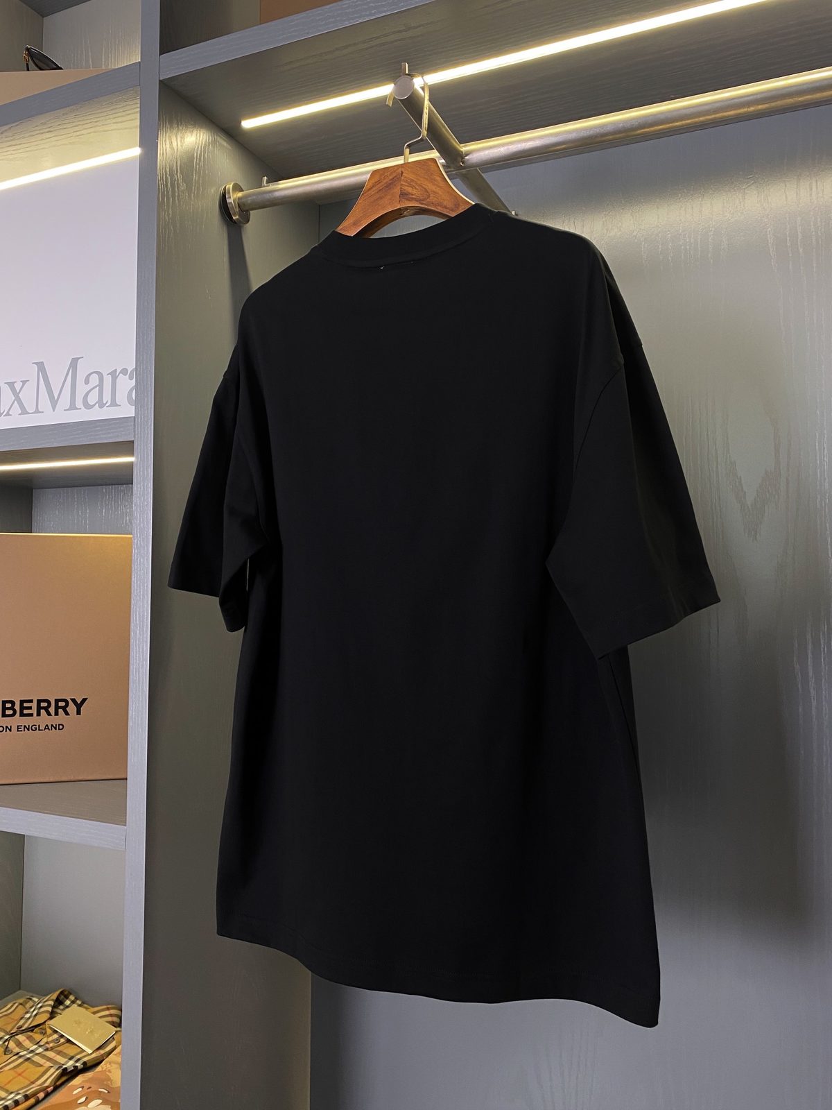 Burberry Rose Embroidered Black T-Shirt