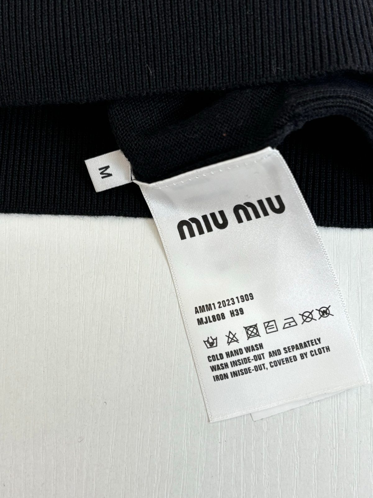 Miu Miu Black Cotton Polo Shirt