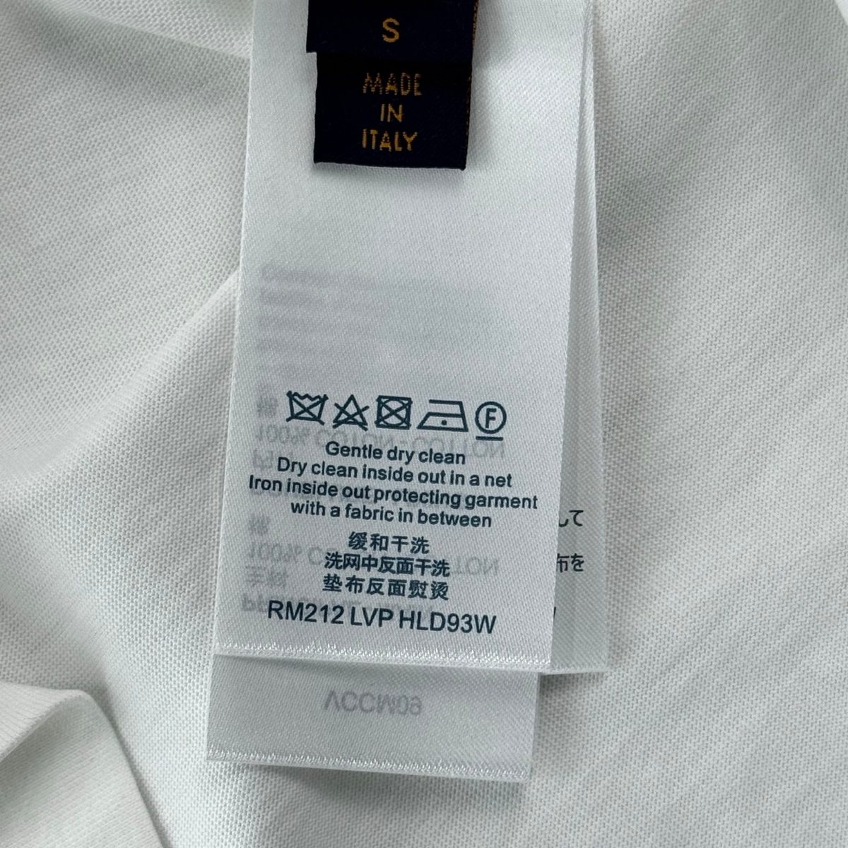 Men's White Crewneck T-Shirt with Embroidered Logo
