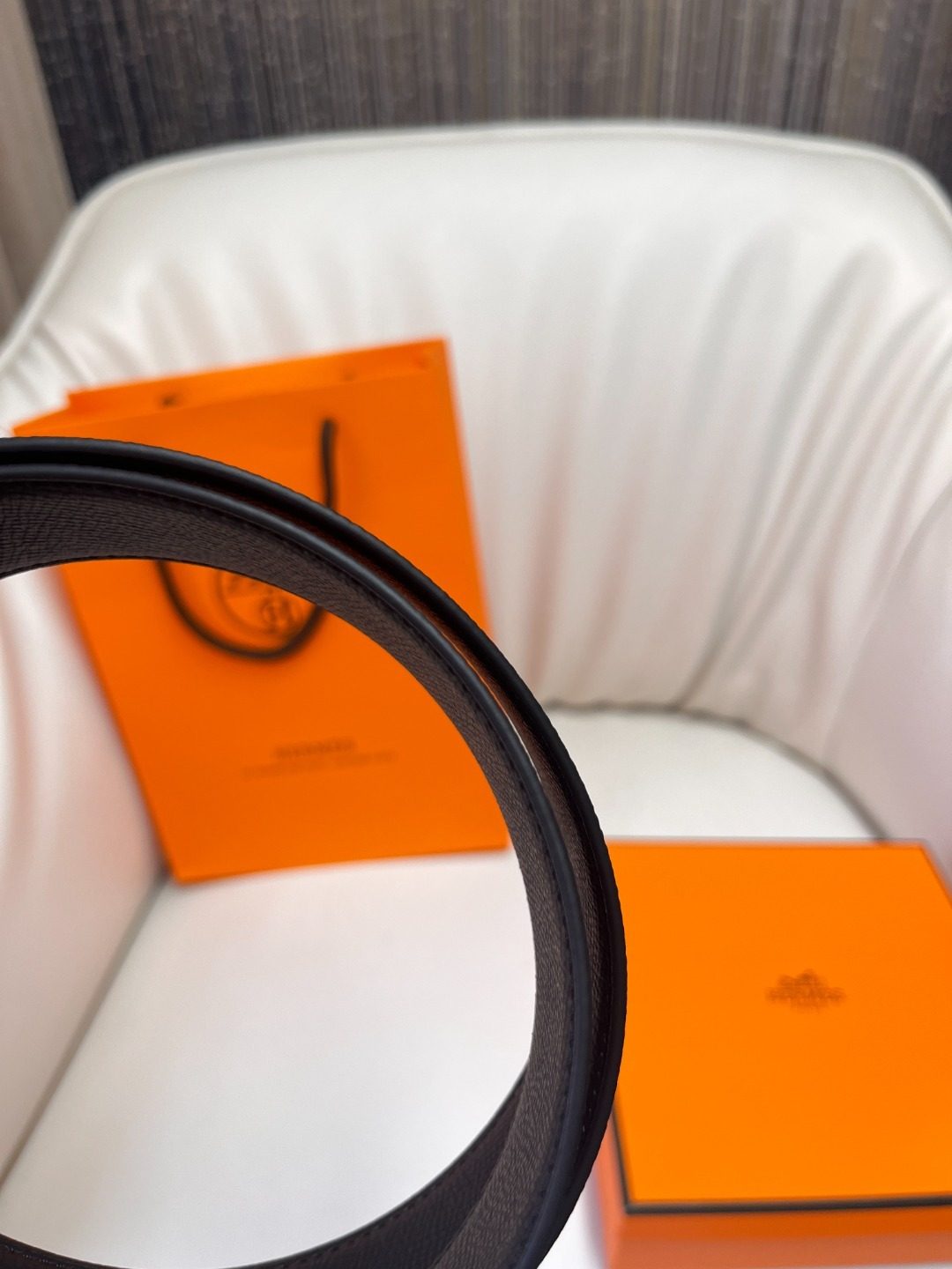 Hermès Reversible Leather Belt with H Buckle