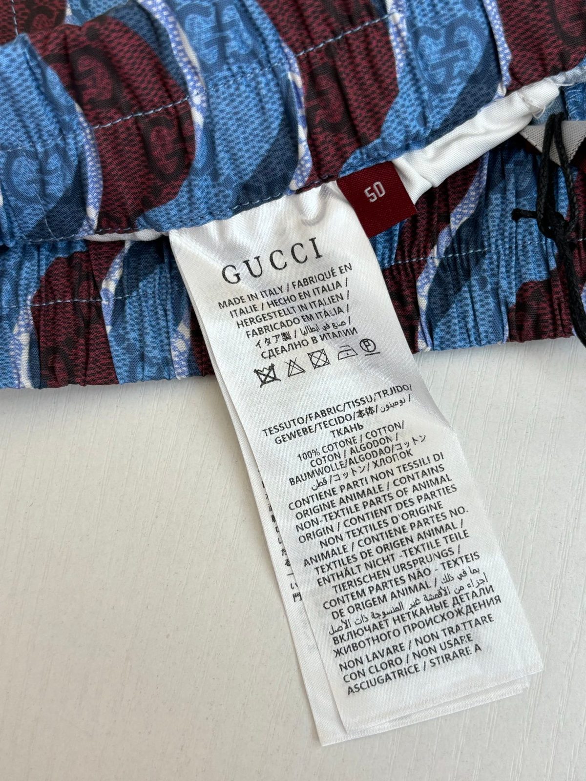 Gucci GG Striped Cotton Swim Shorts
