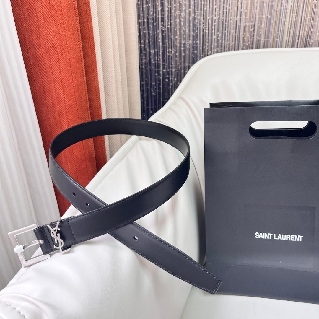 Saint Laurent YSL Leather Belt