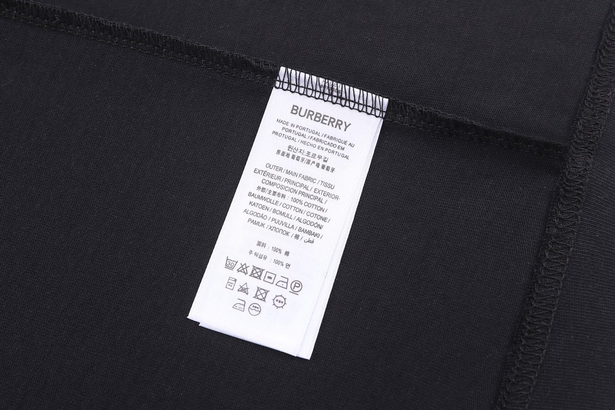 Burberry Check Trim Cotton T-Shirt