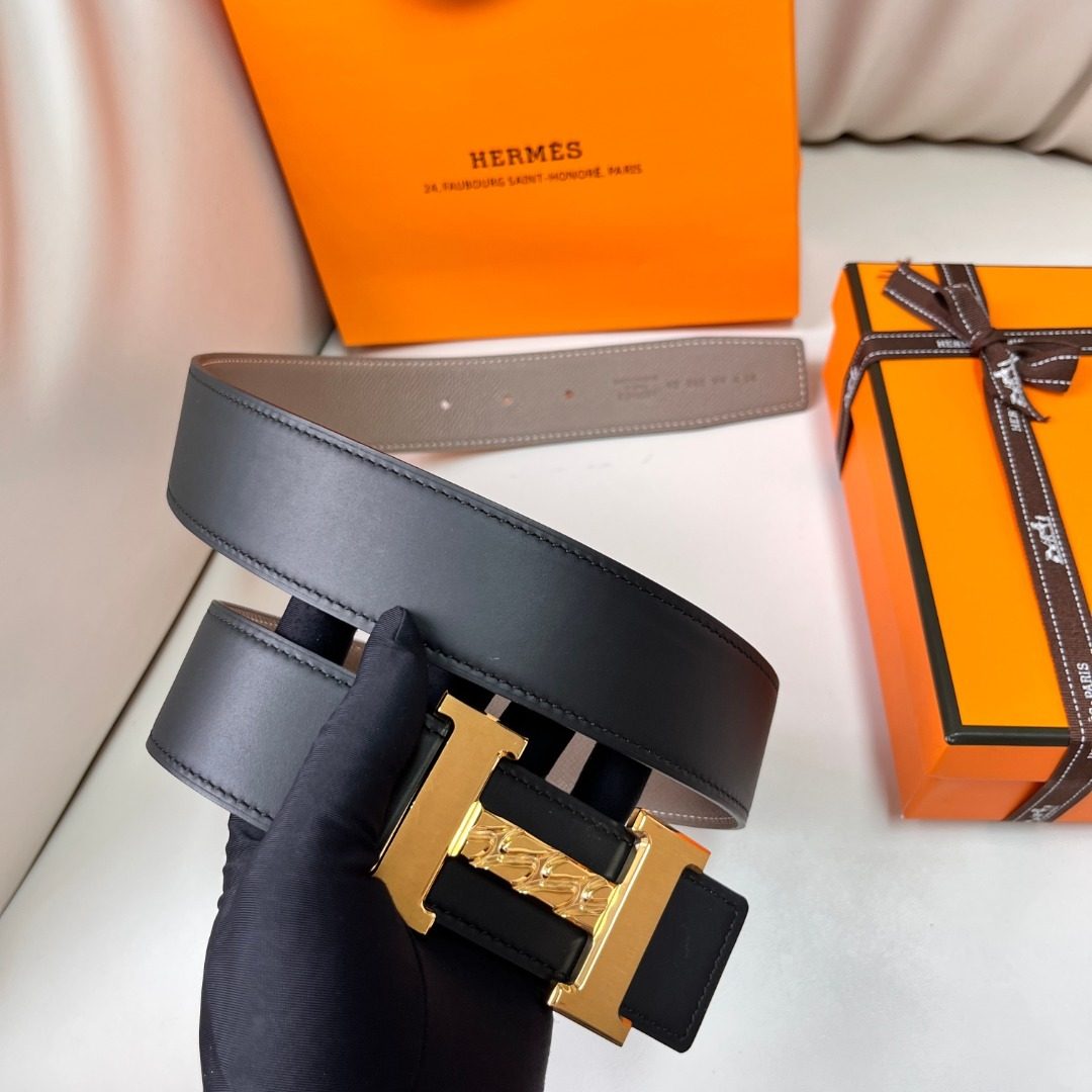 Hermès H Constance Leather Belt