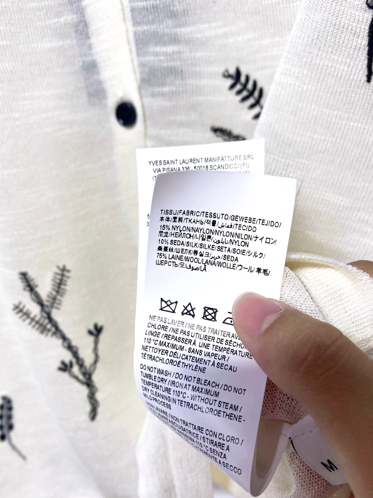 Saint Laurent Embroidered Wool Blend Vest