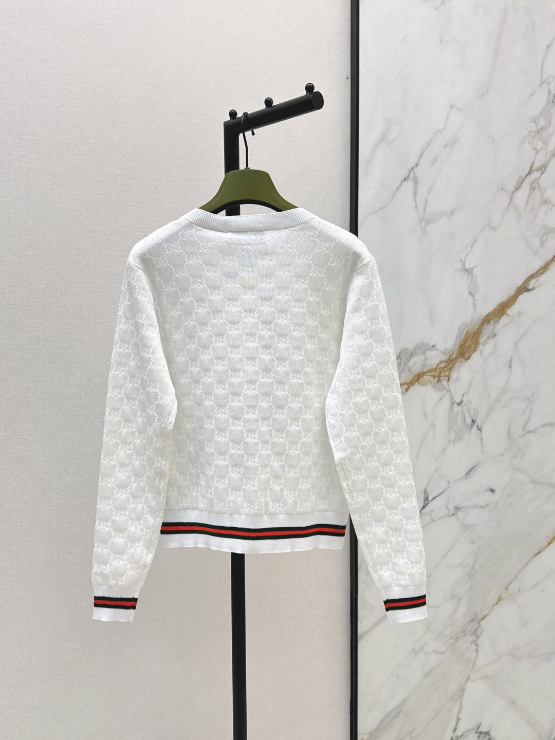 Gucci GG Monogram Cropped Cardigan Sweater
