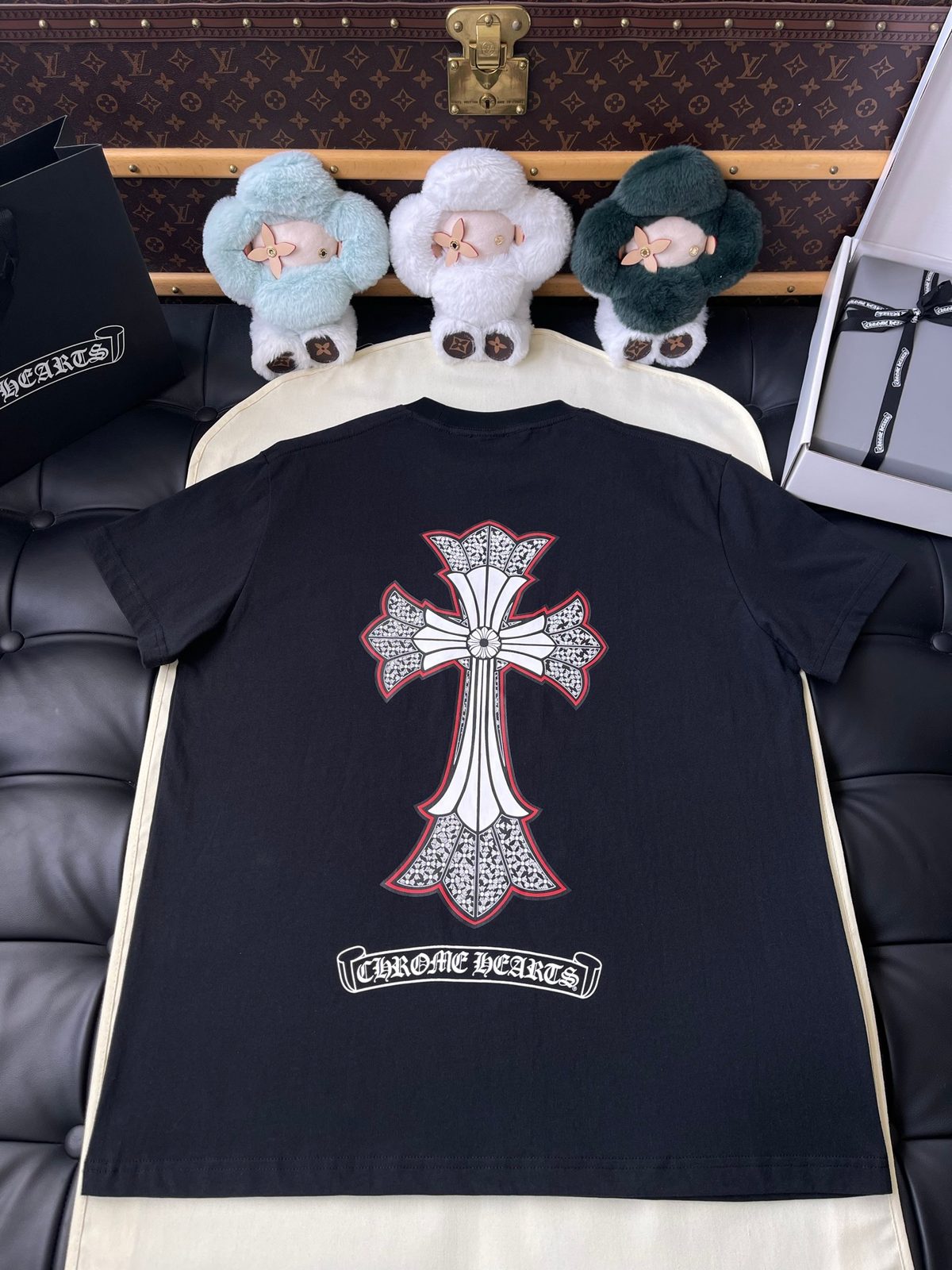 Chrome Hearts Ornate Cross Black T-Shirt
