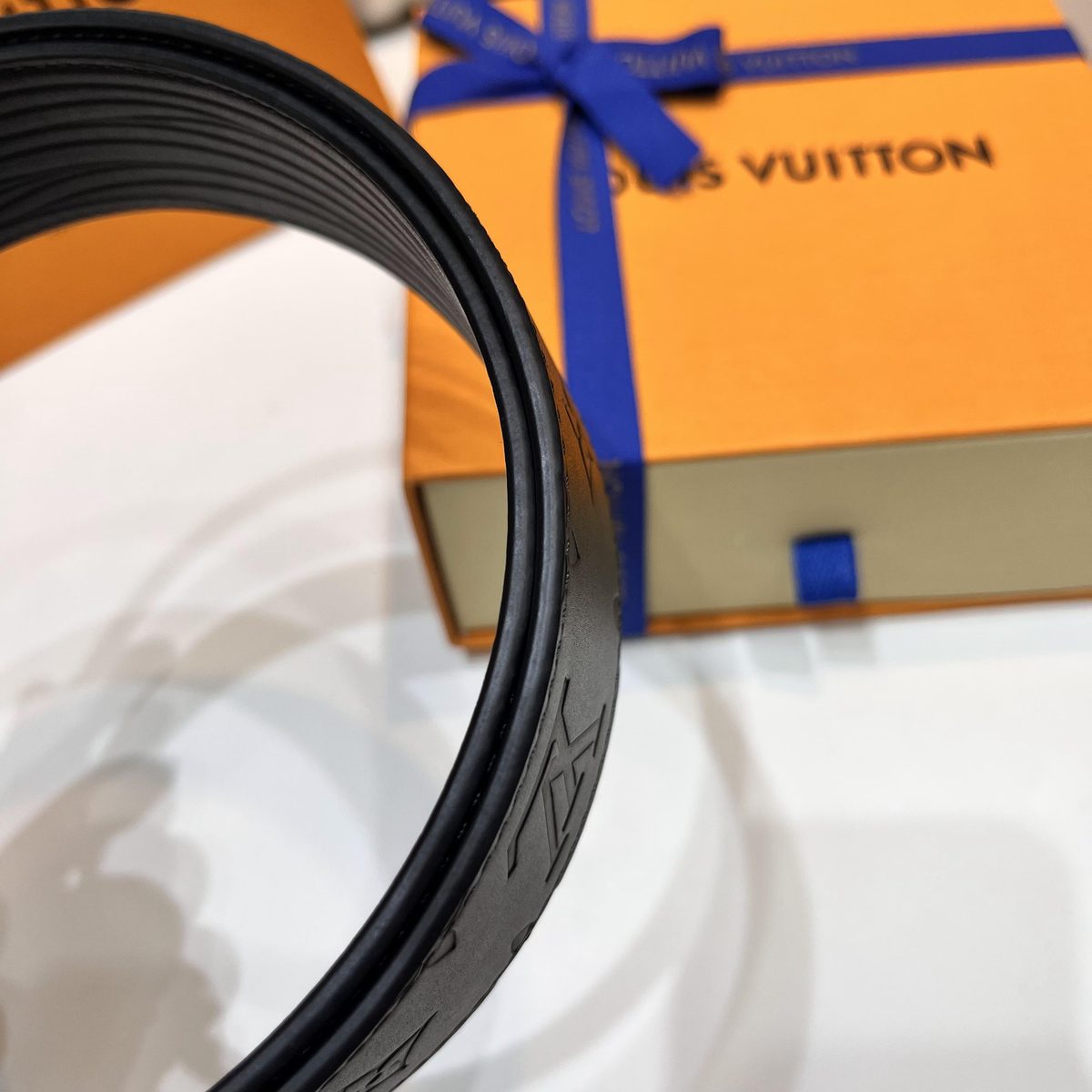 Louis Vuitton Monogram Black Leather Belt