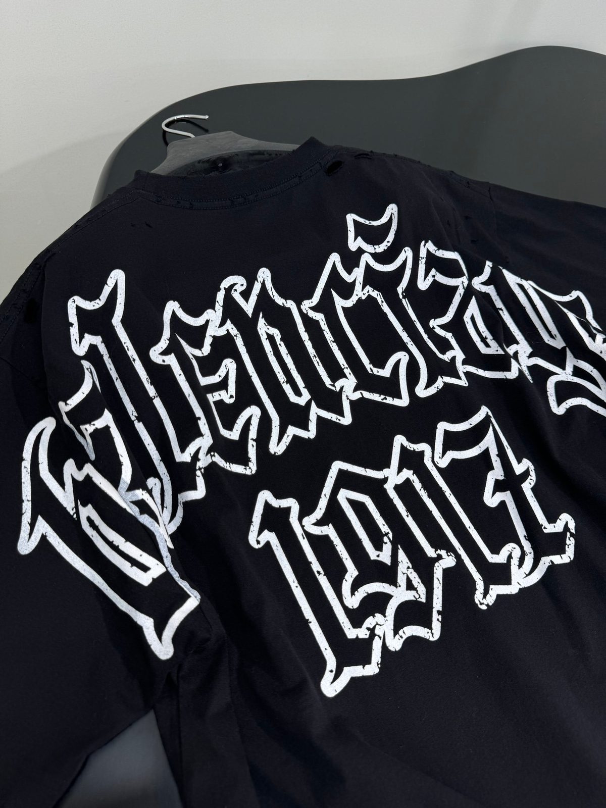Black Graphic Logo Oversized T-Shirt