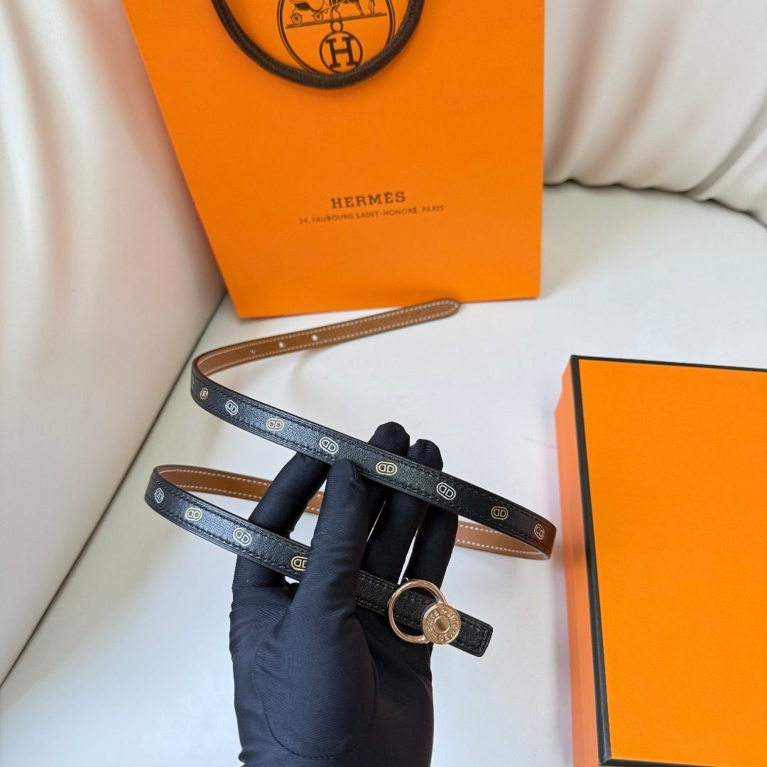 Hermès Reversible Leather Belt with CD Monogram