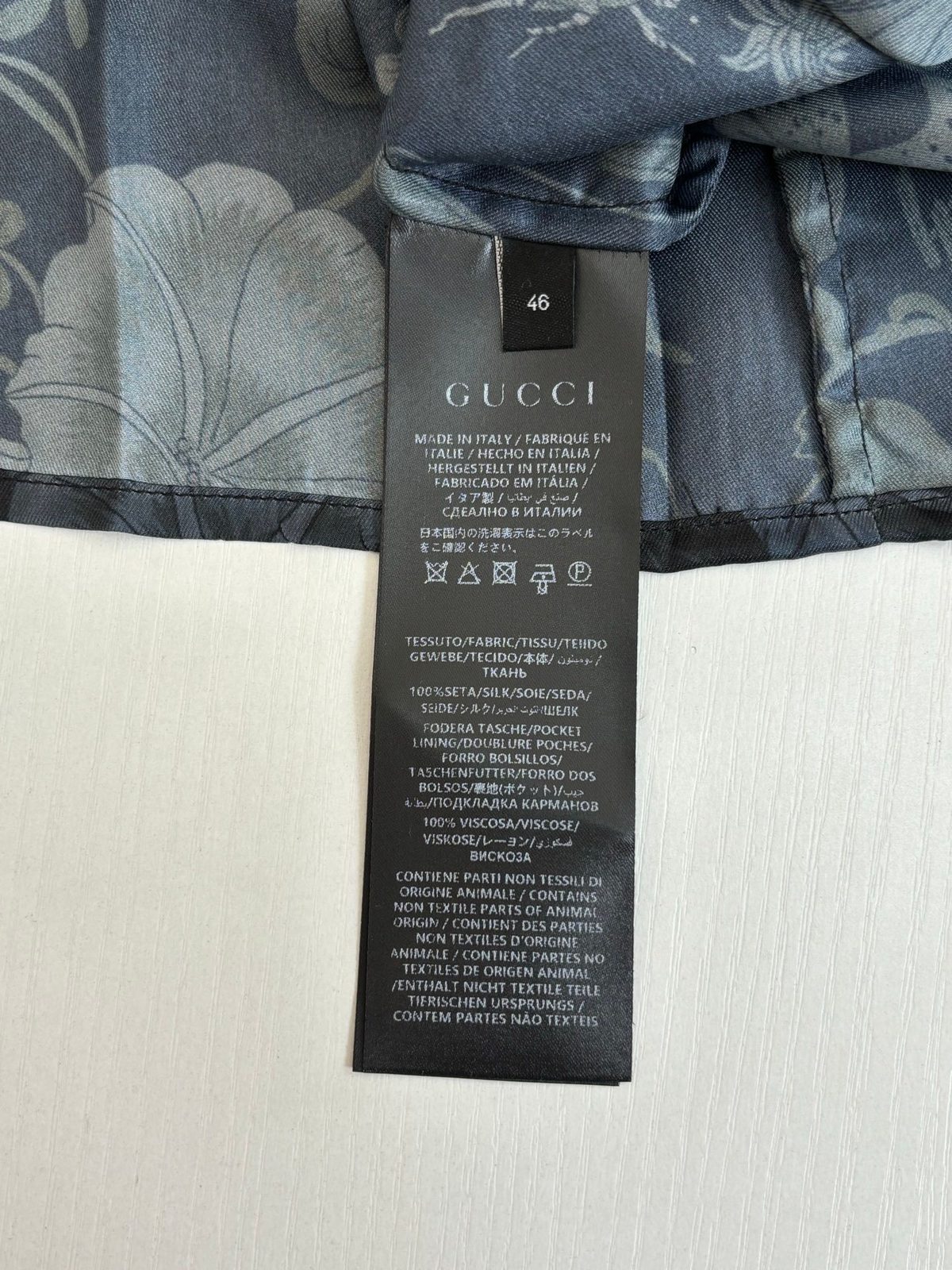 Gucci Floral Silk Shirt Size Item