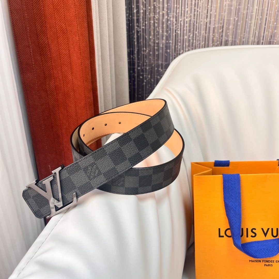Louis Vuitton Damier Graphite Leather Belt