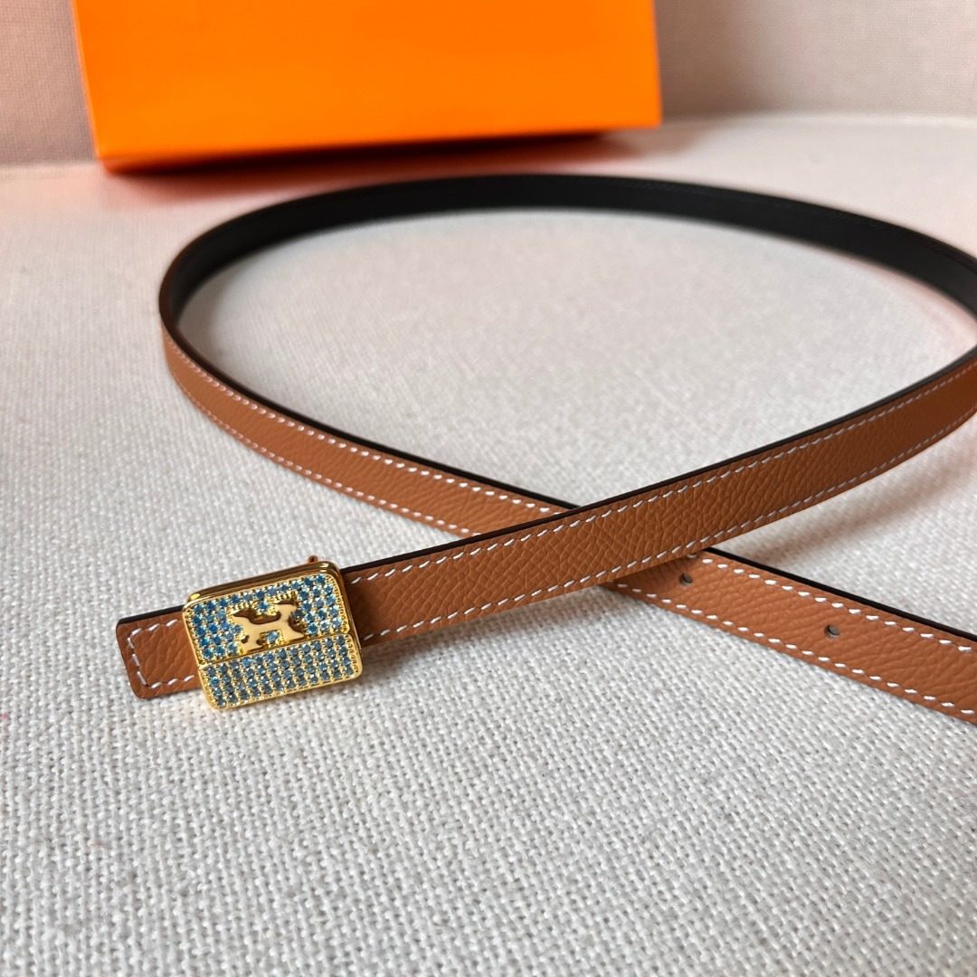 Hermès Leather Buckle Belt