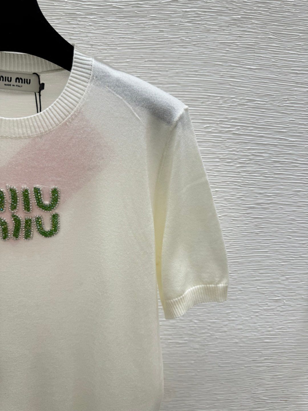 Miu Miu Embroidered Crewneck Sweater