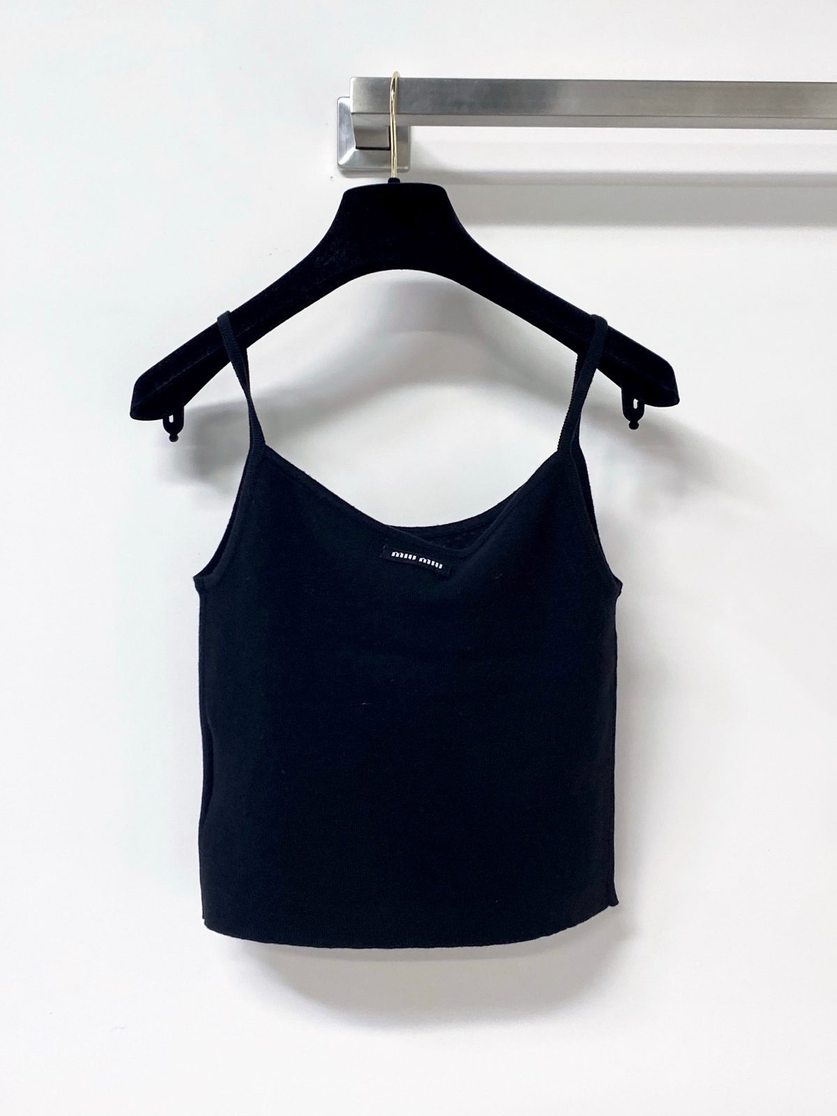 Miu Miu Wool Blend Knit Camisole Tank Top