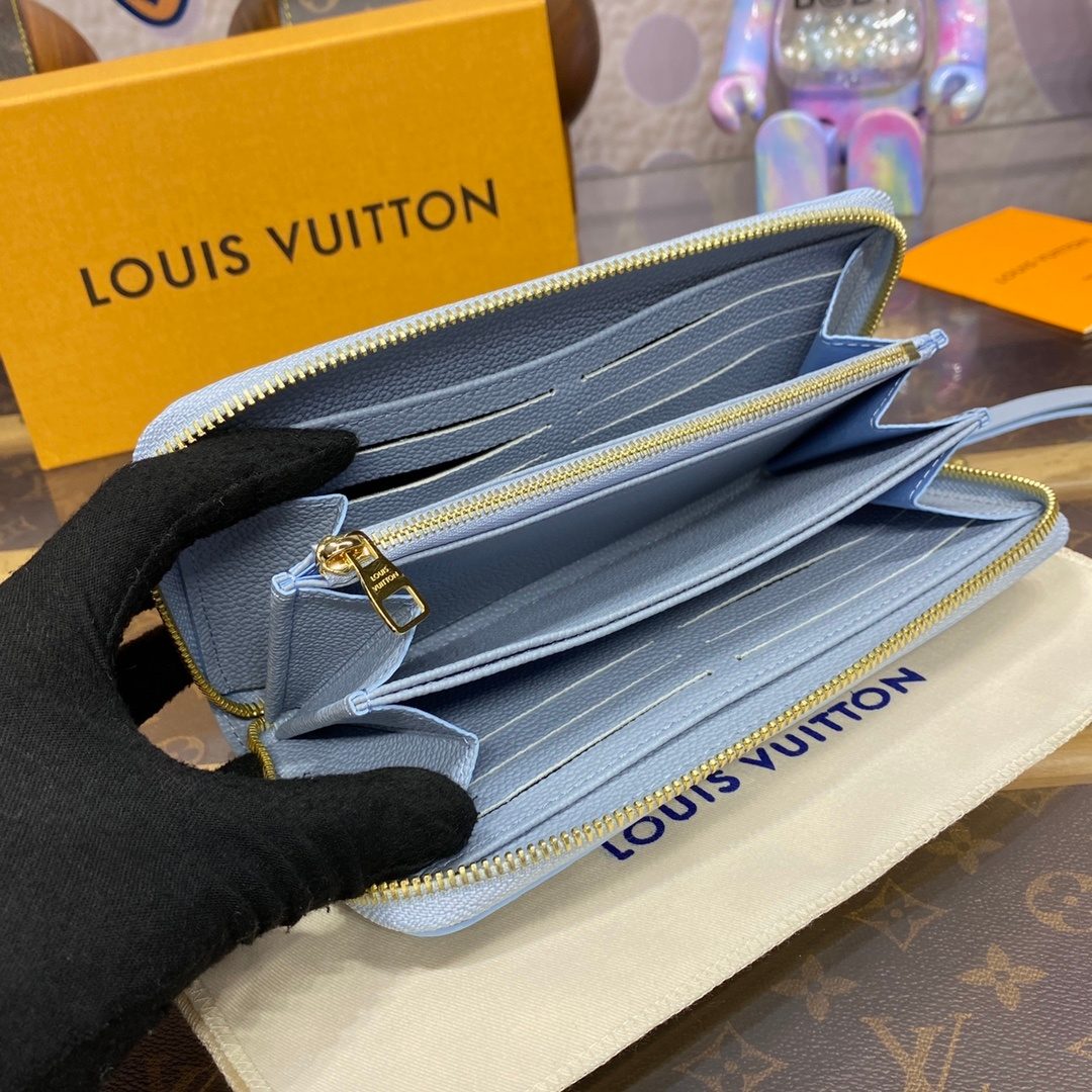 Louis Vuitton Zippy Wallet Organizer Light Blue