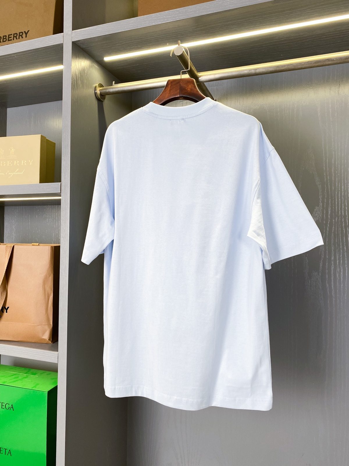 Burberry Light Blue Crewneck T-Shirt