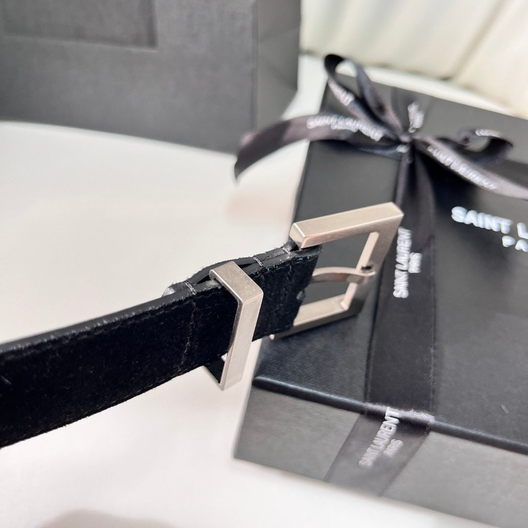 Saint Laurent Paris Leather Belt