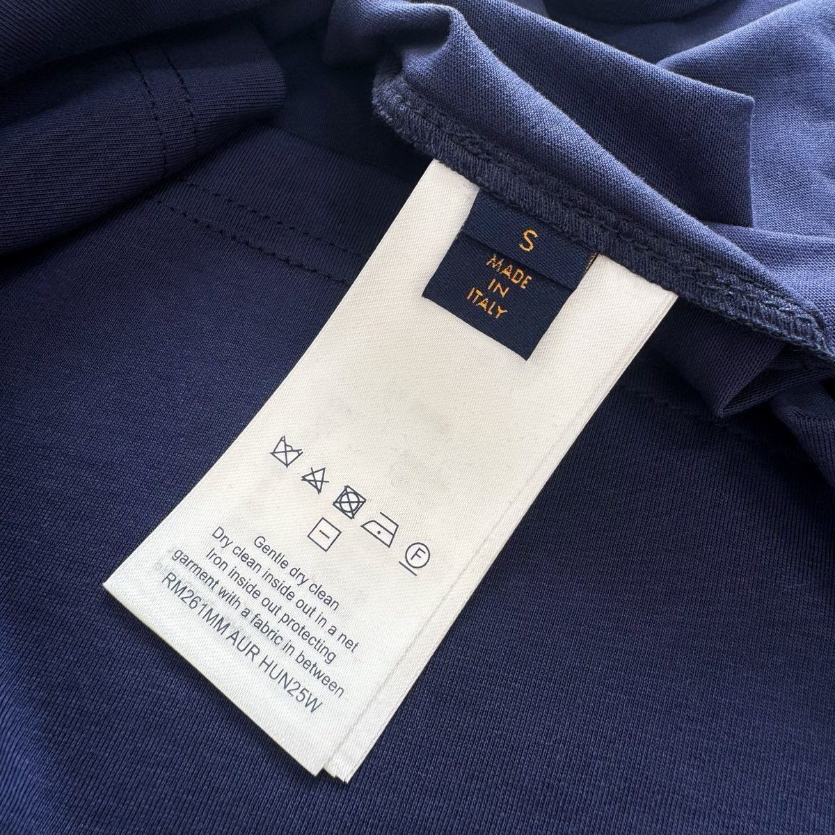 Navy Crewneck Sweater with Embroidered Detail