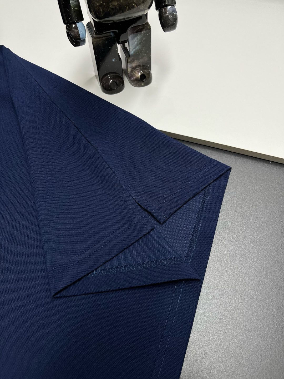 Gucci Navy Polo Shirt with Red Patch Pocket
