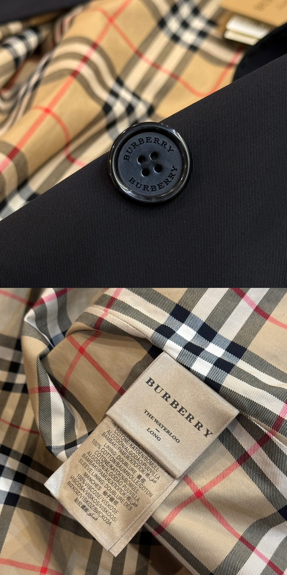 Burberry Trench Coat Black Double-Breasted