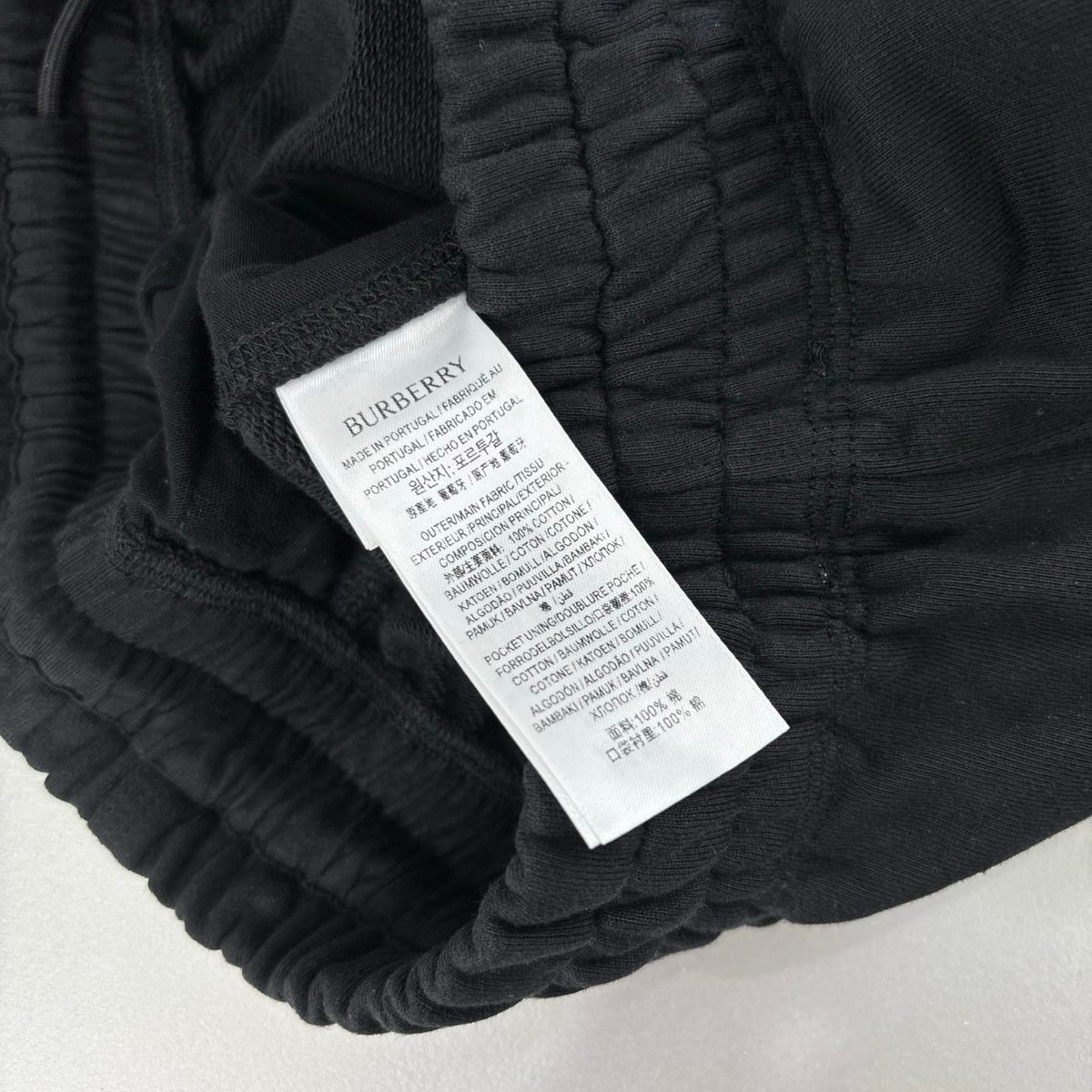 Burberry Check Pattern Black Shorts