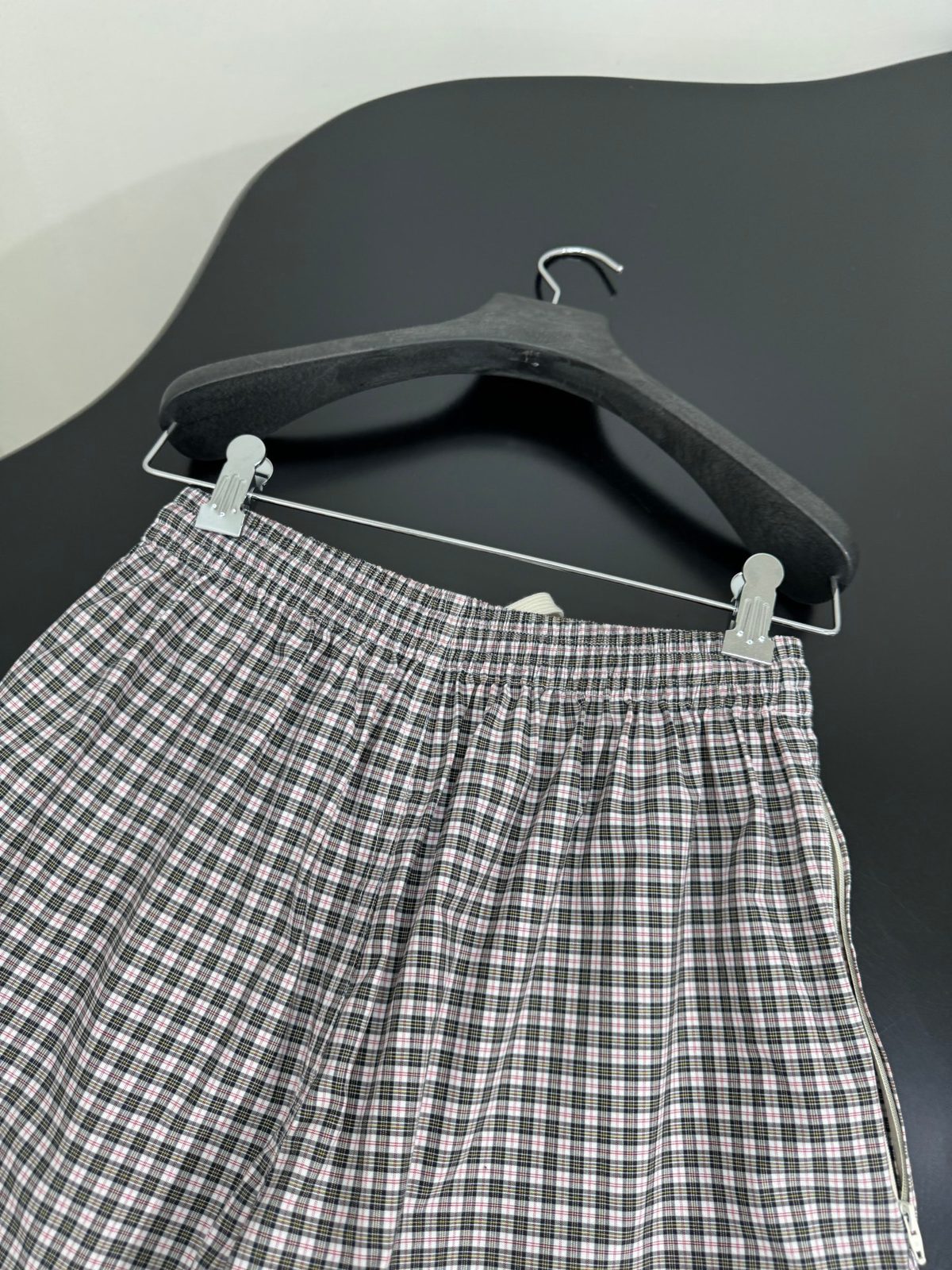 Men's Checkered Pleated Shorts