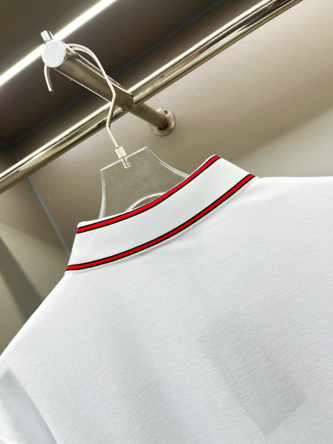 Burberry Striped Polo Shirt White