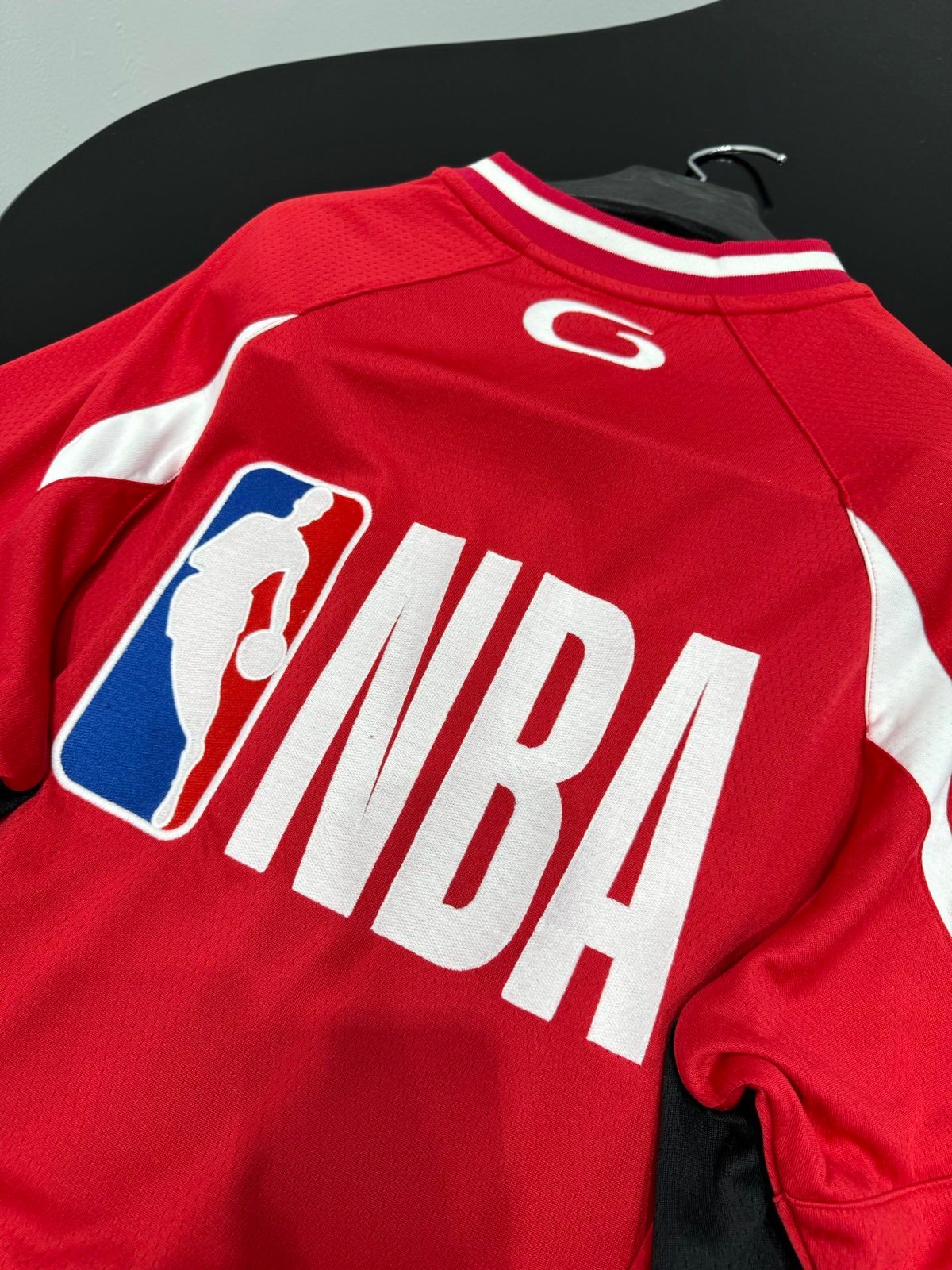NBA Striped Red Basketball Jersey