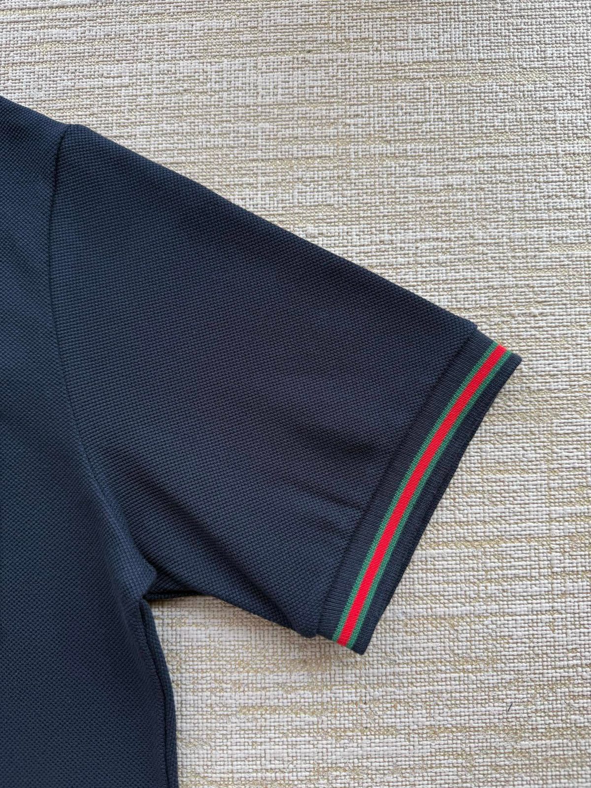 Gucci Navy Pique Polo Shirt