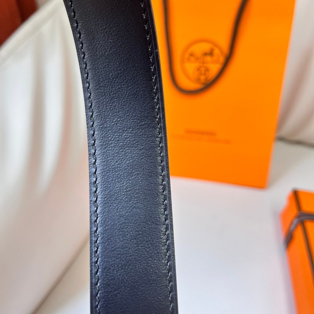 Hermès Reversible Leather Belt Black