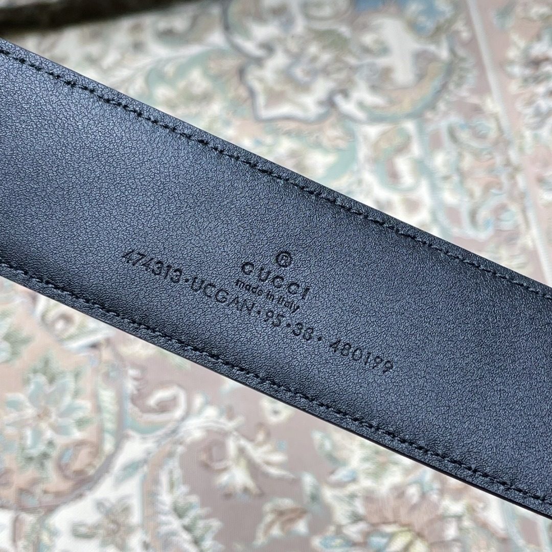 Gucci GG Leather Belt Black