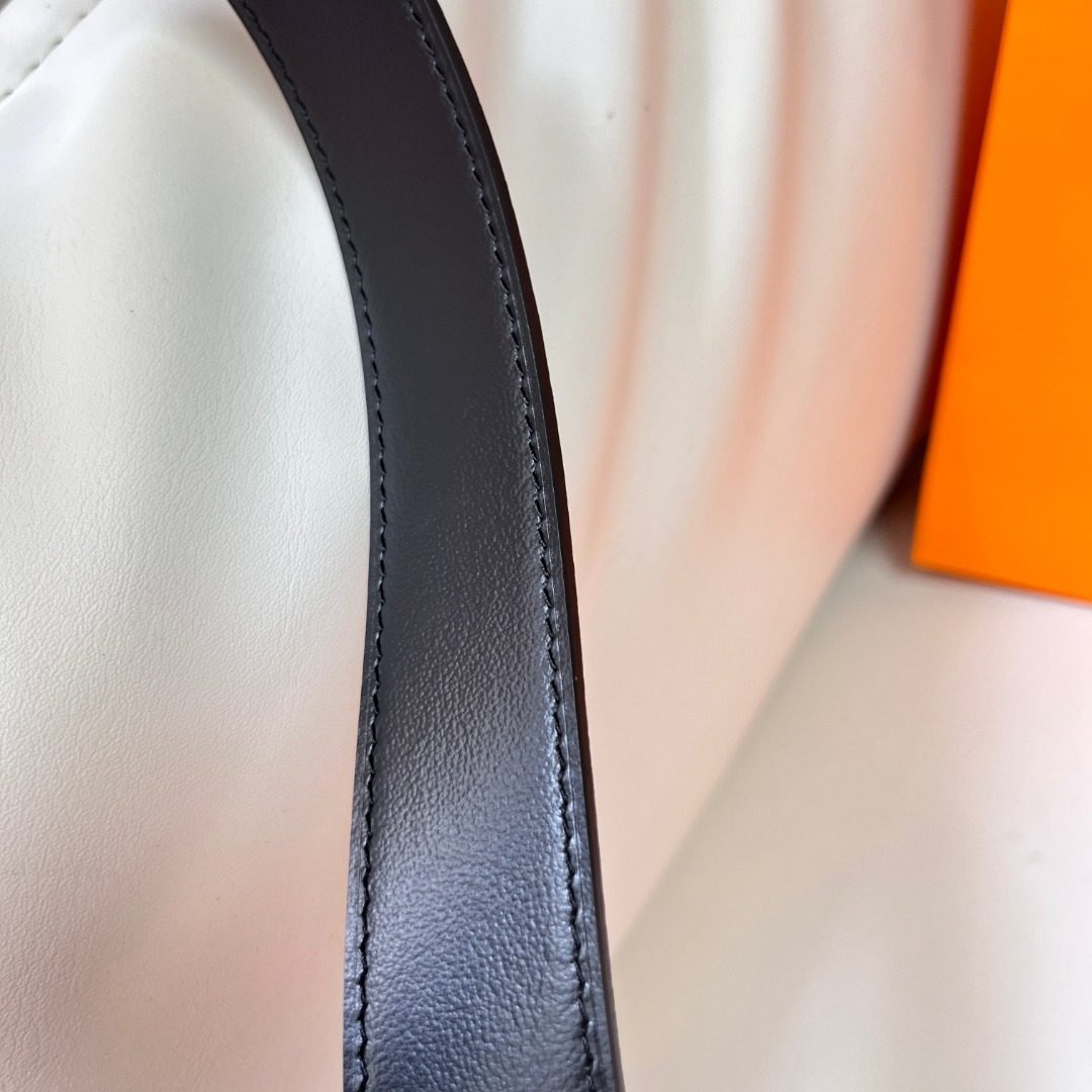 Hermès Reversible Leather Belt with Gold Hardware