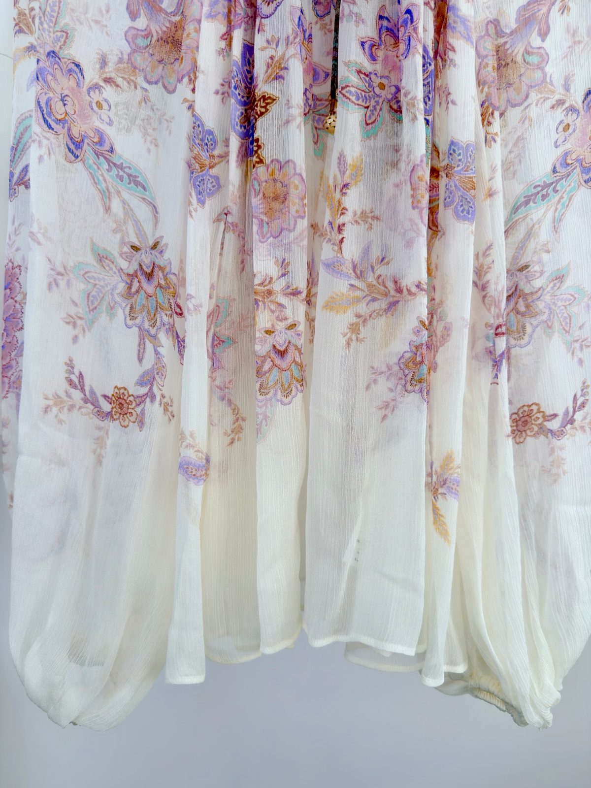 Floral Print Linen Curtain Panels