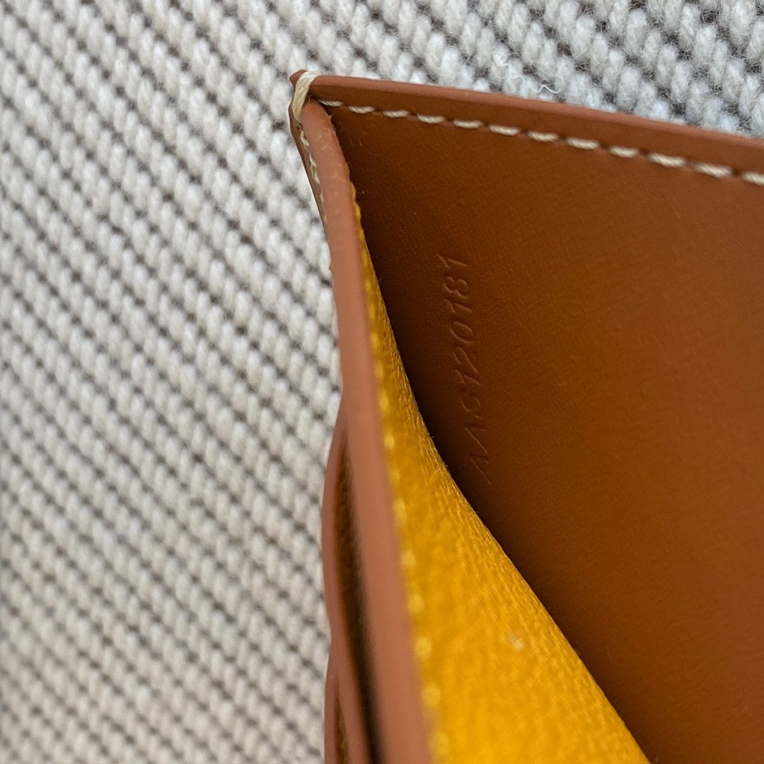 Goyard Leather Bifold Wallet Tan