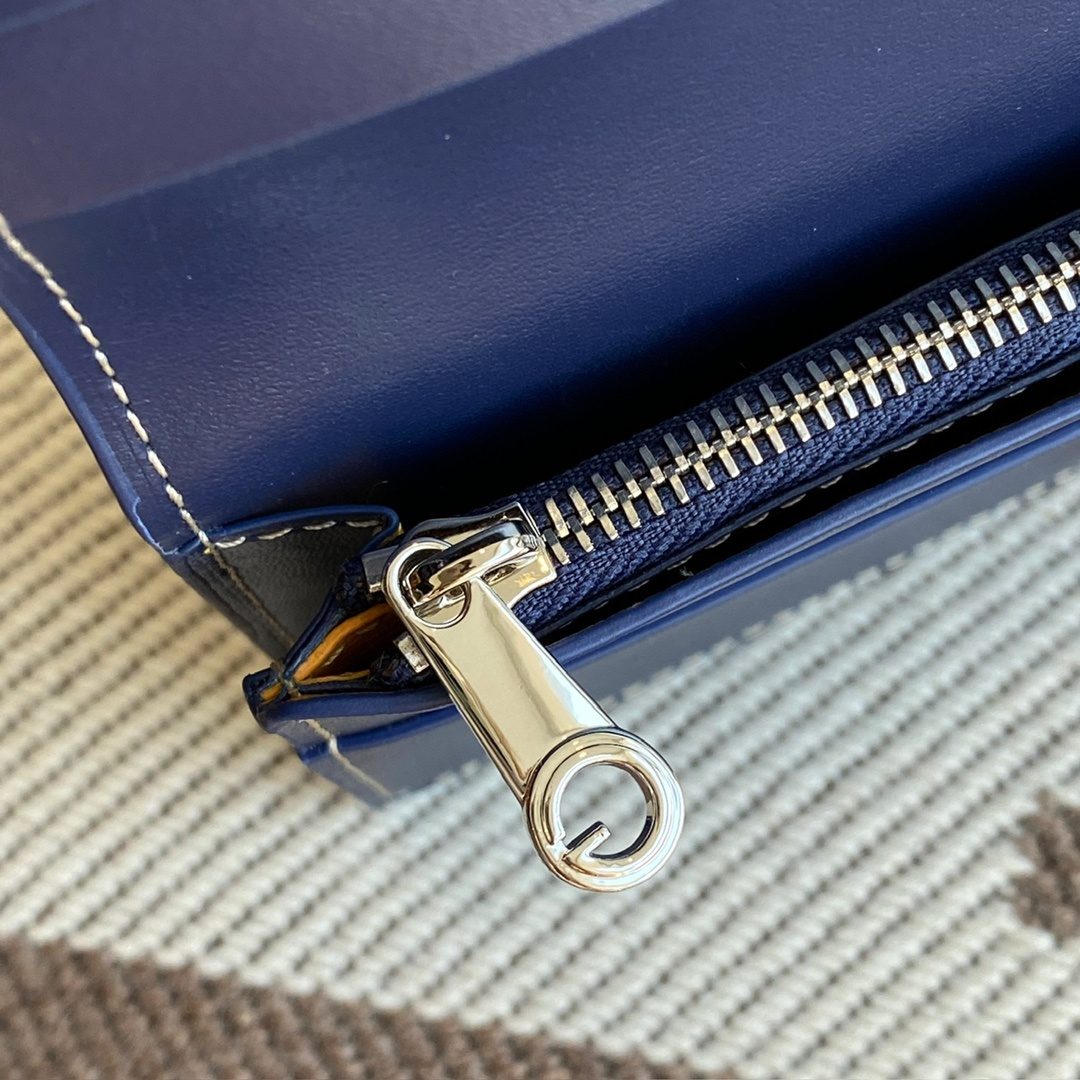 Goyard Leather Wallet with Gold Hardware