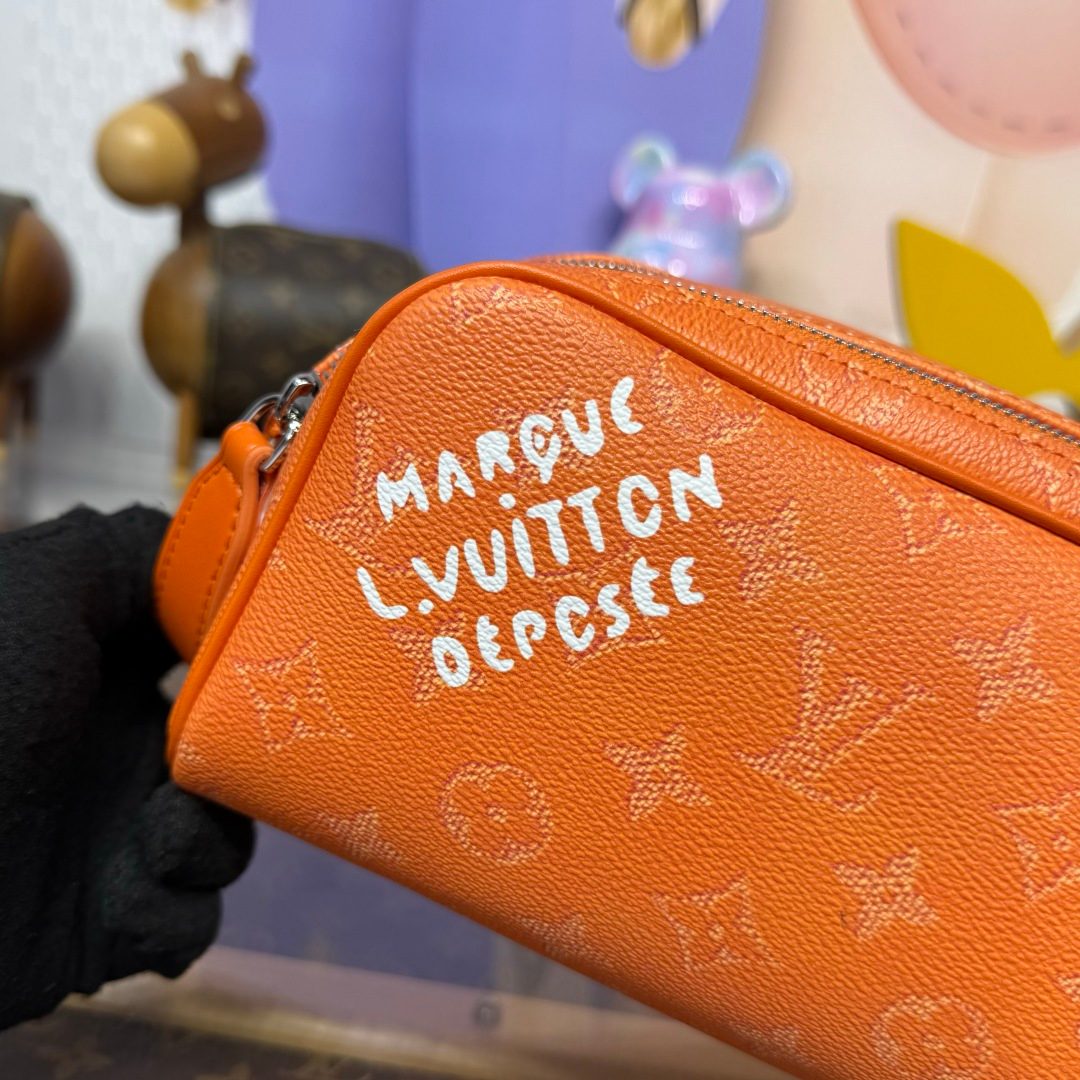 Louis Vuitton Monogram Orange Zippered Pouch