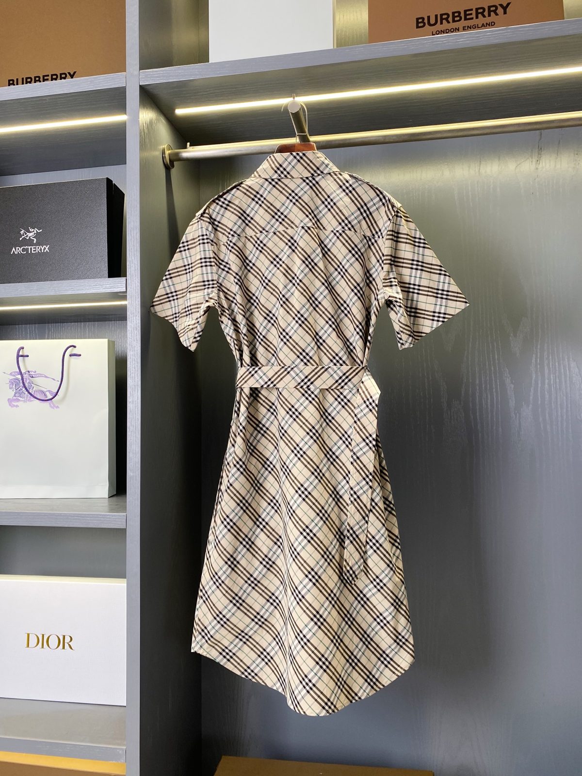 Burberry Vintage Check Short-Sleeve Shirt Dress