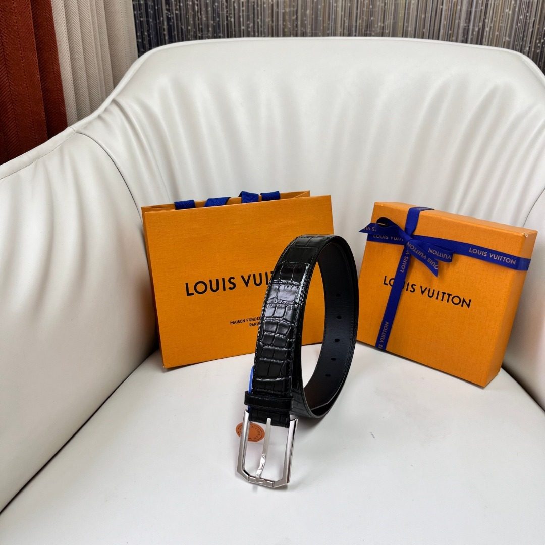 Louis Vuitton Crocodile Leather Belt