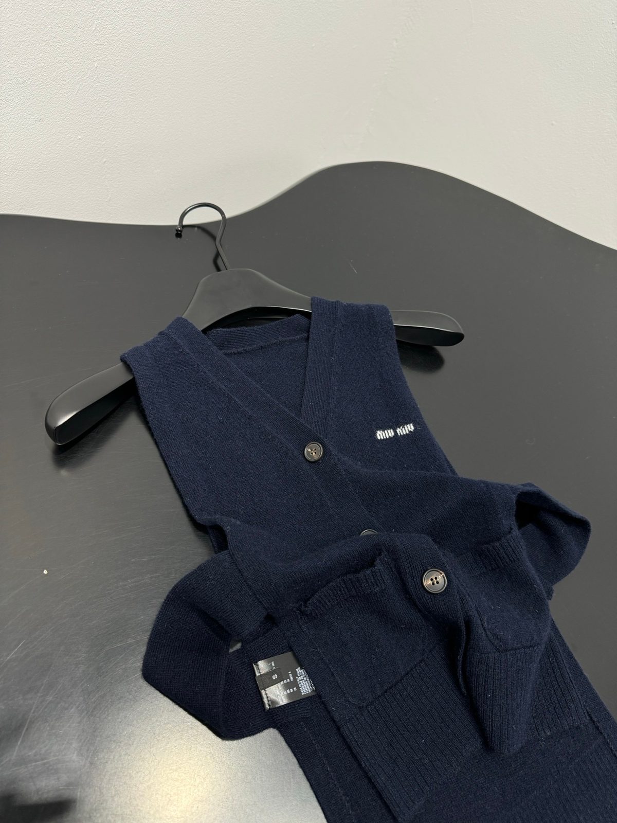 Miu Miu Navy Wool Knit Vest