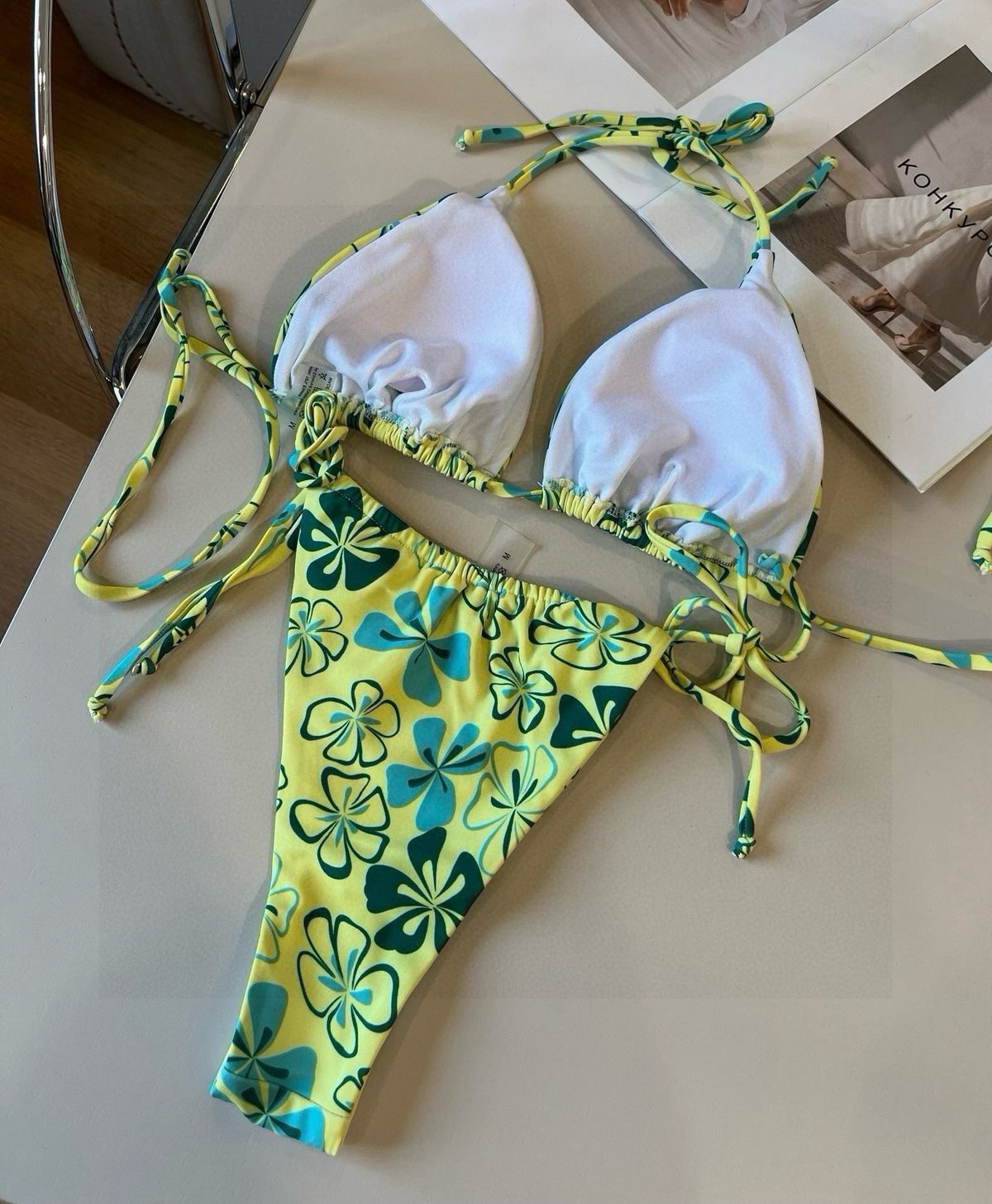 Floral Print Swim Bikini Top